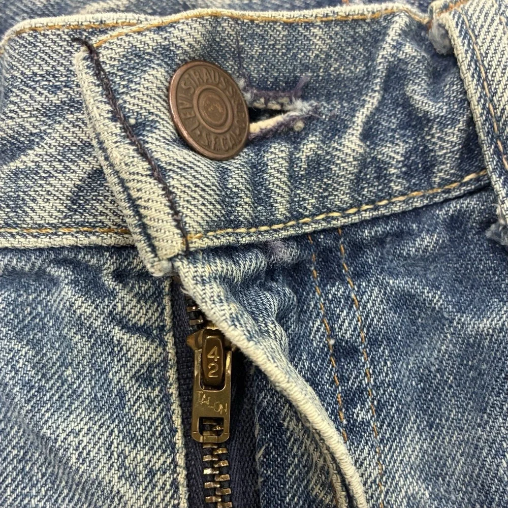 Vintage Levis Cutoff Shorts Men 33 Blue USA Orange Tab Big E Denim 3